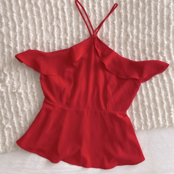 Monteau Red Halter Top - Picture 1 of 6